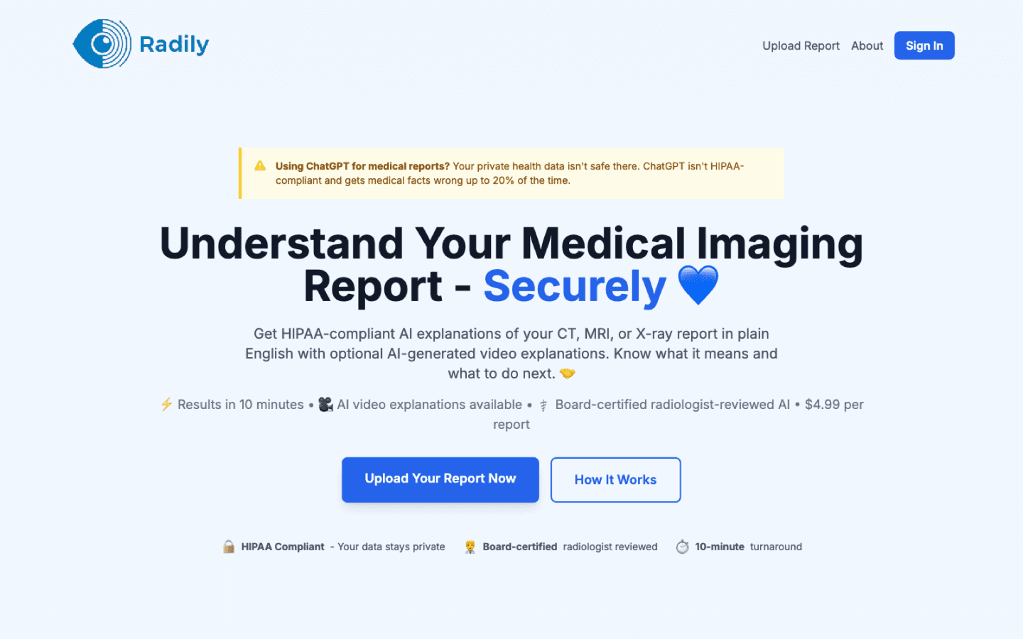 Radily product screenshot